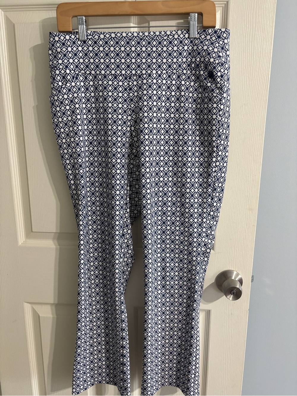 Lilly Pulitzer Corso Kick Flare Navy & White Pants